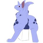  anthro anus balls big_butt box butt digital_media_(artwork) fish-ears girly horn looking_at_viewer male nidorino nintendo nude pok&eacute;mon shiny simple_background solo spikes video_games 