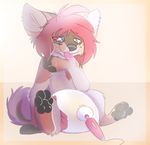  ambiguous_gender anthro canine diaper dog hair mammal masturbation paddedpaws saliva semi-anthro sex_toy simple_background solo tongue urine vibrator wet_diaper 