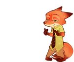  &lt;3 animated anthro canine clothed clothing cute dipstick_tail disney fox fur gloves_(marking) half-closed_eyes happy male mammal markings multicolored_tail nick_wilde orange_fur simple_background smile socks_(marking) source_request unknown_artist what white_background zootopia 