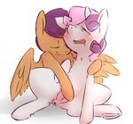  anus cub elijah-draws female female/female feral friendship_is_magic my_little_pony presenting pussy scootaloo_(mlp) sweetie_belle_(mlp) young 