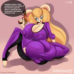  2017 anthro antizero balls big_balls big_breasts breasts bulge chip_&#039;n_dale_rescue_rangers cleavage clothed clothing dickgirl disney erect_nipples gadget_hackwrench huge_balls huge_breasts hyper hyper_balls hyper_penis intersex mammal mouse nipple_bulge nipples penis rodent simple_background solo text thick_thighs wide_hips 