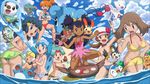  ass bikini breast_hold cleavage gun panty_pull pokemon possible_duplicate possibly_upscaled? swimsuits topless undressing wet 