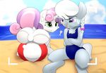  2017 ? ball beach beach_ball butt dock duo earth_pony equine eyewear female friendship_is_magic glasses hair hooves horn horse mammal multicolored_hair my_little_pony n0nnny outside pony seaside silver_spoon_(mlp) sweetie_belle_(mlp) tongue tongue_out two_tone_hair underhoof unicorn young 