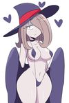  1girl bikini breasts character_request cleavage hair_over_one_eye little_witch_academia solo tagme witch_hat 