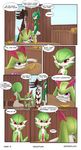  absurd_res angry blue_eyes comic female food fruit gallade gardevoir gothitelle hi_res humanoid kirlia male masterploxy nintendo not_furry plate pok&eacute;mon red_eyes table video_games water window 