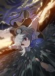  animal_ears flying grey_hair highres mouse mouse_ears mouse_tail nature nazrin outdoors red_eyes shope short_hair sky solo tail touhou 