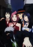  3boys alternate_costume black_hair blonde_hair contemporary couple formal gabzillaz green_eyes haruno_sakura hatake_kakashi hetero highres hyuuga_hinata multiple_boys multiple_girls naruto_(series) naruto_shippuuden pink_hair purple_hair uchiha_sasuke uzumaki_naruto vegigi white_hair 