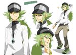  bad_id bad_pixiv_id bangle baseball_cap bracelet green_hair grey_eyes hat jewelry male_focus multiple_views n_(pokemon) nauchi necklace pokemon pokemon_(game) pokemon_bw ponytail shoes sneakers turtleneck 