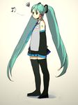  bad_id bad_pixiv_id child flat_chest hatsune_miku kawai_makoto long_hair musical_note necktie solo thighhighs twintails very_long_hair vocaloid younger zettai_ryouiki 