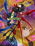  asymmetrical_wings bad_id bad_pixiv_id black_hair black_legwear hijiri_byakuren houjuu_nue multiple_girls red_eyes short_hair sorcerer's_sutra_scroll takatsuki_ichi thighhighs touhou wings zettai_ryouiki 