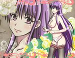  1girl bapio breasts etou_fujiko fujiko_etou ichiban_ushiro_no_daimaou purple_hair 