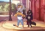  anthro antrage beverage canine cell cellphone coffee disney feline king lion mammal phone royalty sev sevota street streetdog zootopia 