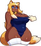  2016 5_fingers aliasing ambiguous_gender animal_humanoid bell_collar belly big_breasts big_thighs biped blue_clothing blue_eyes breasts brown_nipples brown_skin cat_humanoid cleavage clothed clothing clothing_lift clothing_pull collar dark_skin digital_drawing_(artwork) digital_media_(artwork) dipstick_tail duo eyelashes feline female female/ambiguous freckles front_view fukmin-dx fur hair hands_behind_back humanoid humanoid_hands ineffective_clothing inner_ear_fluff legs_together legwear lingerie long_hair long_tail low_res mammal multicolored_fur multicolored_hair multicolored_tail nipples orange_fur orange_hair portrait pose shiny simple_background slightly_chubby smile solo_focus standing tammy_(fukmin-dx) teddy_(clothing) thigh_highs three-quarter_portrait two_tone_fur two_tone_hair white_background white_bottomwear white_clothing white_fur white_hair white_legwear white_skin 