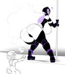  &lt;3 2017 animal_humanoid anthro armor big_breasts big_bulge big_butt breasts butt caprine dancing duo eigaka female hair hat helmet hi_res horn huge_breasts huge_bulge huge_butt humanoid larger_female male mammal pole pole_dancing sheep sheep_humanoid size_difference smaller_male stripper thick_thighs unknown_species wide_hips 