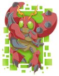  arthropod claws digimon green_eyes insect ladybug male red_skin sarah_richford simple_background solo tentomon white_background wings 