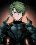  alm_(fire_emblem) armor bad_id bad_tumblr_id breastplate fire_emblem fire_emblem_echoes:_mou_hitori_no_eiyuuou fire_emblem_gaiden green_eyes green_hair highres looking_at_viewer male_focus pauldrons solo upper_body 