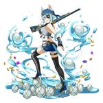  blue_hair eyepatch neko_mimi pirate short_hair sinon_(alo) sword_art_online 