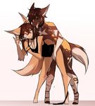  african_wild_dog canine clothed clothing collar cum cum_drip dripping drooling female fennec fireflufferz foof_(character) fox leash male mammal nude panting saliva sweat tobi_(character) tongue tongue_out 