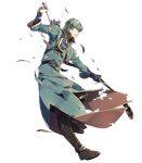  88_taho armor arrow belt boots bow_(weapon) cross-laced_footwear fire_emblem fire_emblem:_seima_no_kouseki fire_emblem_heroes full_body gloves grey_eyes grey_hair highres holding holding_bow_(weapon) holding_weapon innes knee_boots lace-up_boots long_sleeves looking_away male_focus official_art pants quiver single_glove torn_clothes transparent_background weapon 