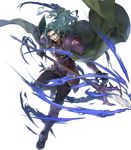  armor armored_boots blue_hair boots cape crazy_smile fire_emblem fire_emblem:_seima_no_kouseki fire_emblem_heroes full_body gloves highres holding holding_weapon leg_up long_hair long_sleeves looking_away male_focus official_art p-nekor pants polearm shoulder_armor solo spear transparent_background valter weapon 