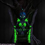  3d_(artwork) animal_genitalia animal_penis anthro armor balls breasts clothing dickgirl digital_media_(artwork) equine_penis friendship_is_magic glowing glowing_eyes hair intersex invalid_tag looking_at_viewer my_little_pony penis pixel-perry pose queen_chrysalis_(mlp) 