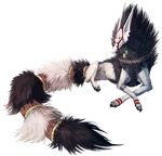  2014 alpha_channel ambiguous_gender black_fur feral fur lying paws simple_background solo tatchit transparent_background unknown_species white_fur 