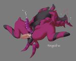  &lt;3 anal anal_penetration cum cum_while_penetrated cumshot disembodied_penis ejaculation feral lying male male/male nintendo on_back orgasm penetration penis pok&eacute;mon scolipede simple_background tapering_penis tinybeasts video_games 
