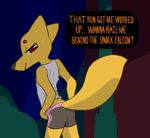  anthro canine clothing fox gregg_(nitw) male mammal naked-sharks night_in_the_woods shorts sweat 