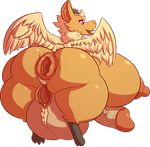  2017 alpha_channel anthro anus balls big_balls big_breasts big_butt breasts butt digital_media_(artwork) flying gaping gaping_anus gaping_pussy herm horn huge_balls huge_breasts huge_butt hybrid hyper hyper_anus hyper_balls hyper_breasts hyper_butt hyper_penis hyper_pussy impaledwolf intersex mane penis purple_eyes pussy rear_view short_stack solo thick_thighs wings 