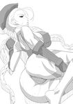  anus ass barefoot beret braid breasts cameltoe cammy_white covered_nipples feet fingerless_gloves gloves greyscale hat large_breasts legs long_hair looking_back maki_daikichi monochrome scar solo street_fighter thighs twin_braids 