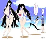  big_breasts black_hair breasts doumeki_shizuka himawari_kunogi huge_breasts huge_tits ichihara ichihara_yuuko kimihiro_watanuki large_breasts lipstick long_hair makeup ribbon sling_bikini swimsuit translation_request watanuki_kimihiro xxxholic yuuko_ichihara 