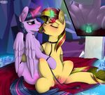 2017 absurd_res blush collar cutie_mark duo equestria_girls equine eyes_closed feathered_wings feathers female feral friendship_is_magic glowing hair hi_res horn inside leash magic mammal multicolored_hair my_little_pony open_mouth penetration pussy redvais sunset_shimmer_(eg) tongue tongue_out twilight_sparkle_(mlp) two_tone_hair unicorn vaginal vaginal_penetration winged_unicorn wings 