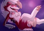  2017 anus areola big_areola breasts busty_feral canine claws clitoris digital_media_(artwork) disembodied_penis duo female feral fur humanoid_penis lycanroc male male/female male_penetrating mammal midnight_lycanroc nintendo nipples open_mouth penetration penis pok&eacute;mon pussy pussy_juice red_fur semi-anthro sex simple_background smile teeth toe_claws tongue tongue_out vaginal vaginal_penetration video_games white_fur zucchininutbread 