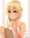  artist_name bad_id bad_pixiv_id bangs bare_arms bare_shoulders blonde_hair blue_eyes closed_mouth dress hair_between_eyes holding kingdom_hearts long_hair looking_away namine otouhuch signature solo white_dress 