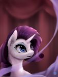  2017 equine eyewear female feral friendship_is_magic fur glasses hair horn mammal my_little_pony noctilucent-arts purple_hair rarity_(mlp) solo unicorn 