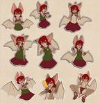  anthro antiroo bat blush bossy_the_bat breasts brown_fur clothed clothing cute eyes_closed female food fur hair laugh licking mammal open_mouth popsicle red_eyes red_hair solo suggestive suggestive_food tongue tongue_out topless wings 
