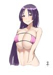  bangs bare_arms bare_shoulders bikini blush breasts cleavage collarbone covered_nipples cropped_torso eyepatch_bikini fate/grand_order fate_(series) huge_breasts large_breasts long_hair looking_away minamoto_no_raikou_(fate/grand_order) minamoto_no_raikou_(swimsuit_lancer)_(fate) navel parted_bangs purple_bikini purple_eyes purple_hair senju_(snz0) signature simple_background smile solo standing stomach strap_gap strapless strapless_bikini string_bikini swimsuit underboob upper_body v_arms very_long_hair white_background 