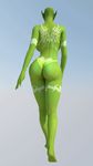  3d_(artwork) animated back_boob bald big_butt breasts butt butt_focus digital_media_(artwork) female green_skin humanoid not_furry nude orc solo thick_thighs wide_hips 
