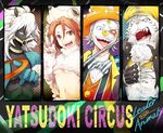  byakkov canine circus clown clown_nose dog drooling equine feline female fur hair horse human long_hair makeup male mammal oumagadoki_zoo poodle rodeo_(oumagadoki_zoo) saliva text tiger tongue toytoy whip white_fur white_hair 