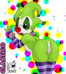  alien anthro anus bent_over breasts butt clothing clown collar disney elastico_(lilo_and_stitch)_(character) experiment_(species) experiment_345 female gloves lil&#039;_shock lilo_and_stitch pussy side_boob 