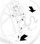  2017 anthro female mammal mouse nipple_bulge replica_(artist) rodent running running_wheel solo sweat 