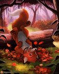  autumn barefoot canine collar cute disney feral forest fox fox_and_the_hound fur haychel leaf log looking_at_viewer male mammal nude open_mouth outside pawpads paws raised_leg sharp_teeth smile solo teeth tod tongue tongue_out tree upside_down whiskers wood 