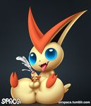  cum legendary_pok&eacute;mon masturbation nintendo not_furry penis pok&eacute;mon spaca victini video_games 