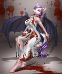  2017 absurd_res anthro bat_pony blood clothing equine eyelashes fan_character female gown hair hi_res hooves mammal membranous_wings my_little_pony mykegreywolf purple_hair sitting smile swimsuit wings 