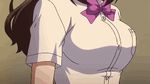  animated animated_gif bouncing_breasts breasts jitaku_keibiin large_breasts school_uniform 