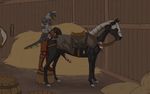  armor barrel bestiality duo equine erection feral horse lewis_wilmot_(dracenmarx) liquid36 lizard male male/male mammal penis reptile saddle scalie stable straw 