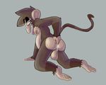  anal anal_fingering balls fingering male mammal monkey nuke_(toynuke) primate solo toynuke 