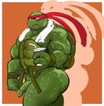  abs cup flaccid male muscular penis raphael_(tmnt) solo sweat syncope teenage_mutant_ninja_turtles towel 