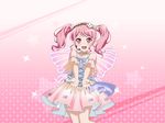 bang_dream! blush dress fairy happy long_hair maruyama_aya pink_eyes pink_hair wings 