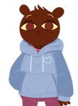  &lt;3 :3 anthro bear clothed clothing equestria_prevails_(artist) female fully_clothed hoodie looking_at_viewer mammal night_in_the_woods selmers_(nitw) smile solo 